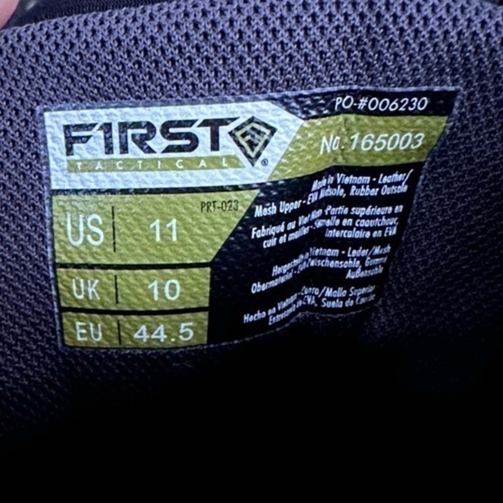 First Tactical Men’s 8” Waterproof Side Zip Duty Boots - Size 11 (NWT) - Picture 10 of 15